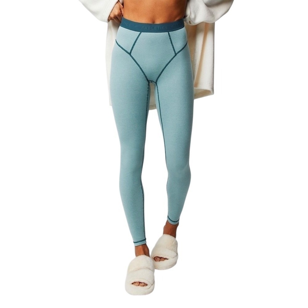 Fabletics Womens Size Medium Waffle Leggings Color Arctic Wave/Midnight Wave NWT - Picture 2 of 8